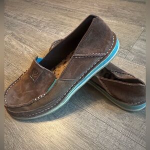 Ariat Brown Suede Cruiser Slip-On Loafers 9.5B